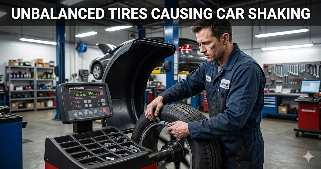 unbalanced tires causing car vibrations