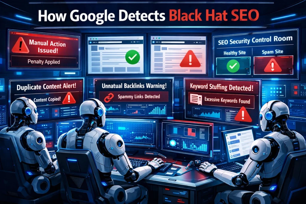 how google detects black hat seo practices and website penalties