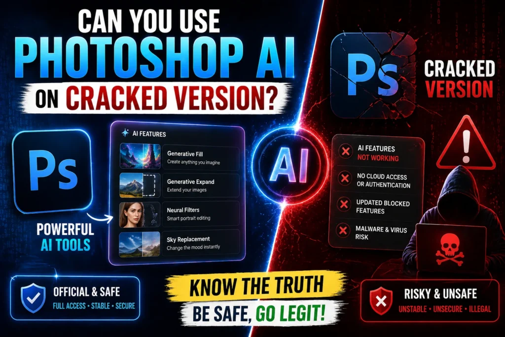 can you use photoshop ai on cracked version