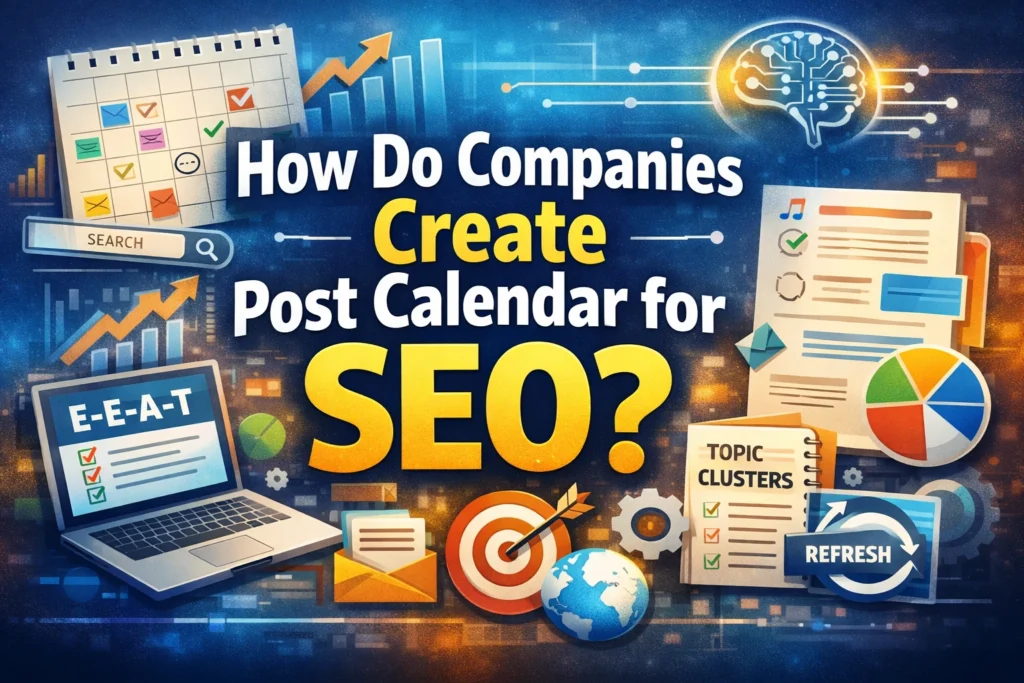 how do companies create post calendar for seo