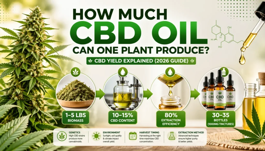 how much cbd oil can one plant produce