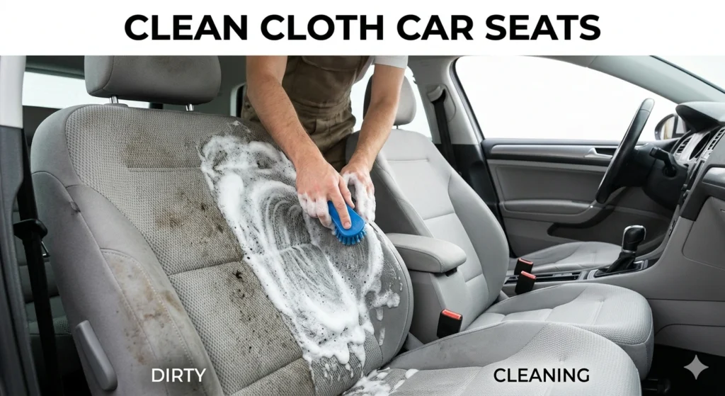 how to clean cloth car seats