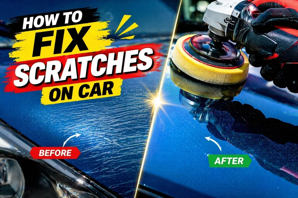 how to fix scratches on car