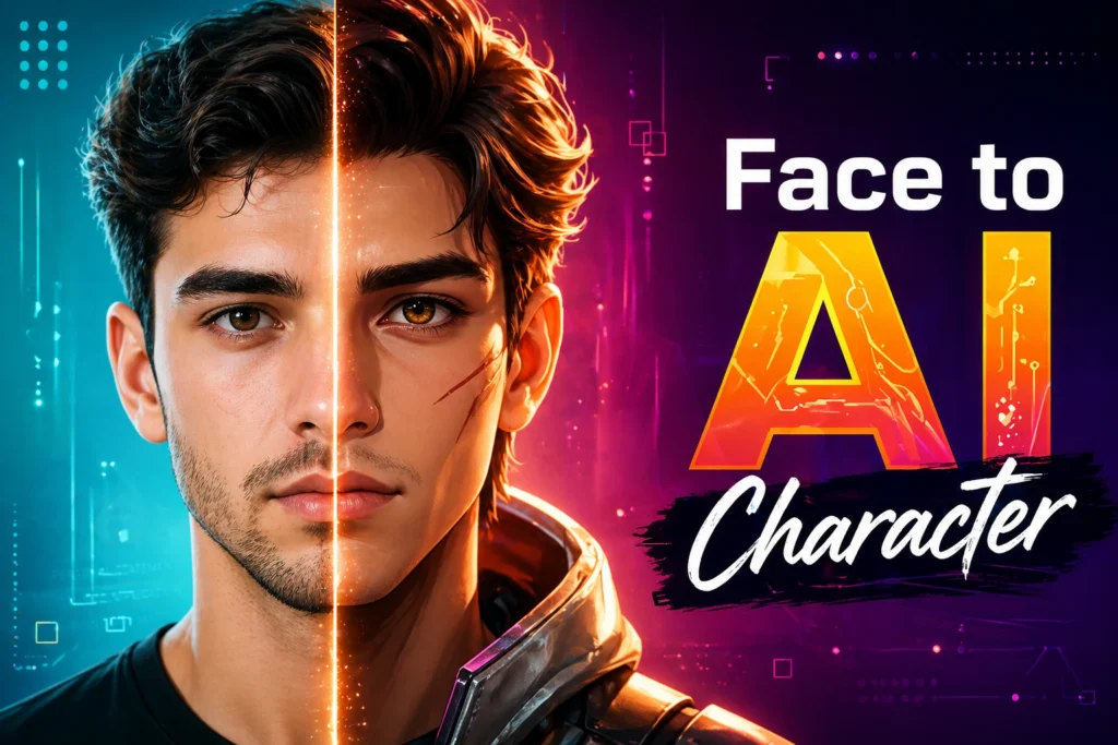 how to put my face to an ai character canvas