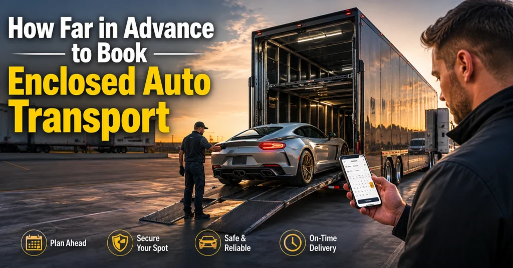 how far in advance to book enclosed auto transport