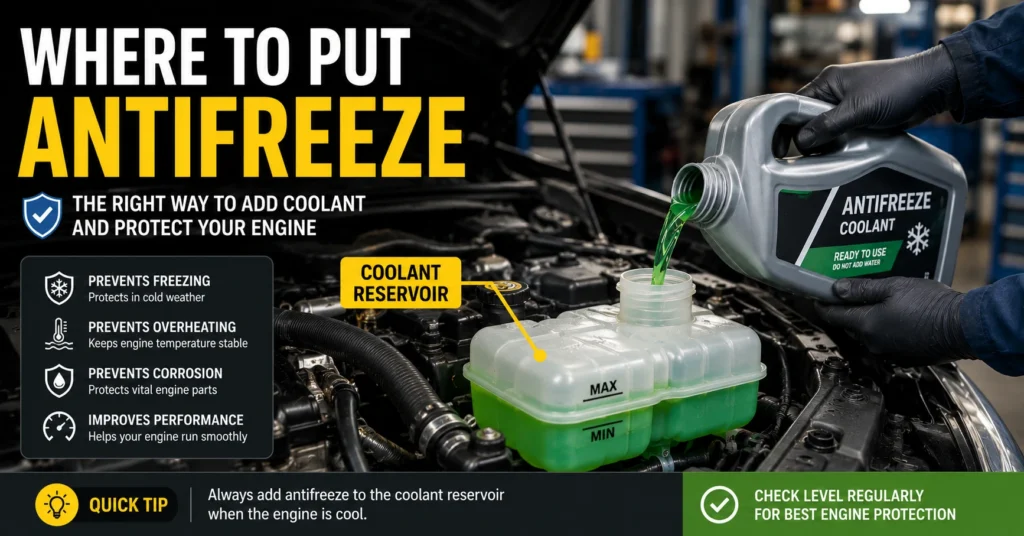 where to put antifreeze