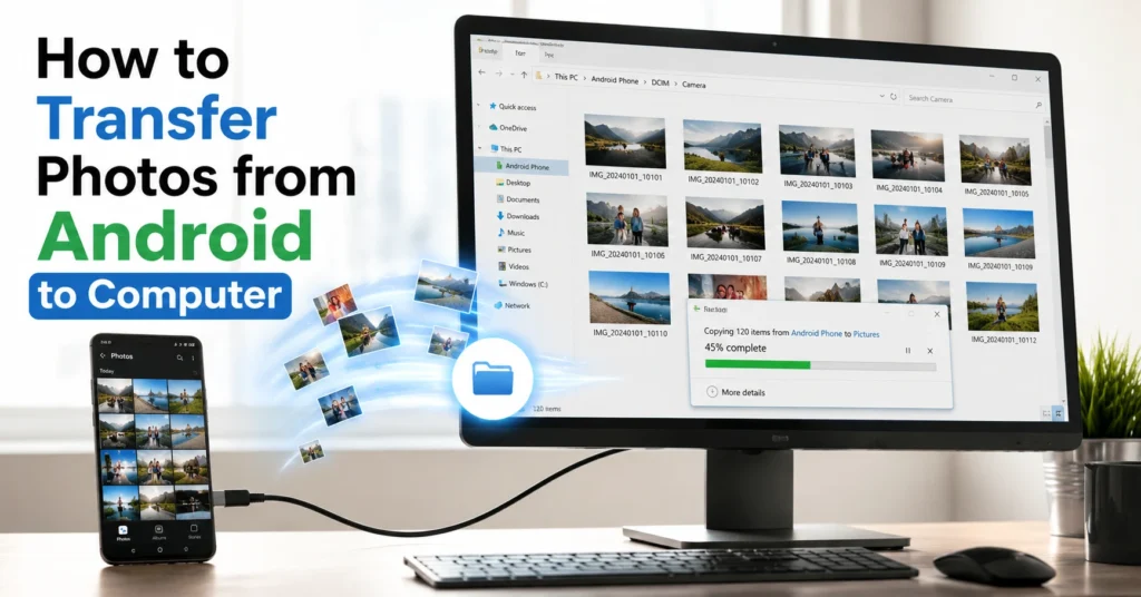 how to transfer photos from android to computer -ai