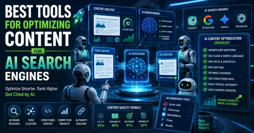 best tools for optimizing content for ai search engines